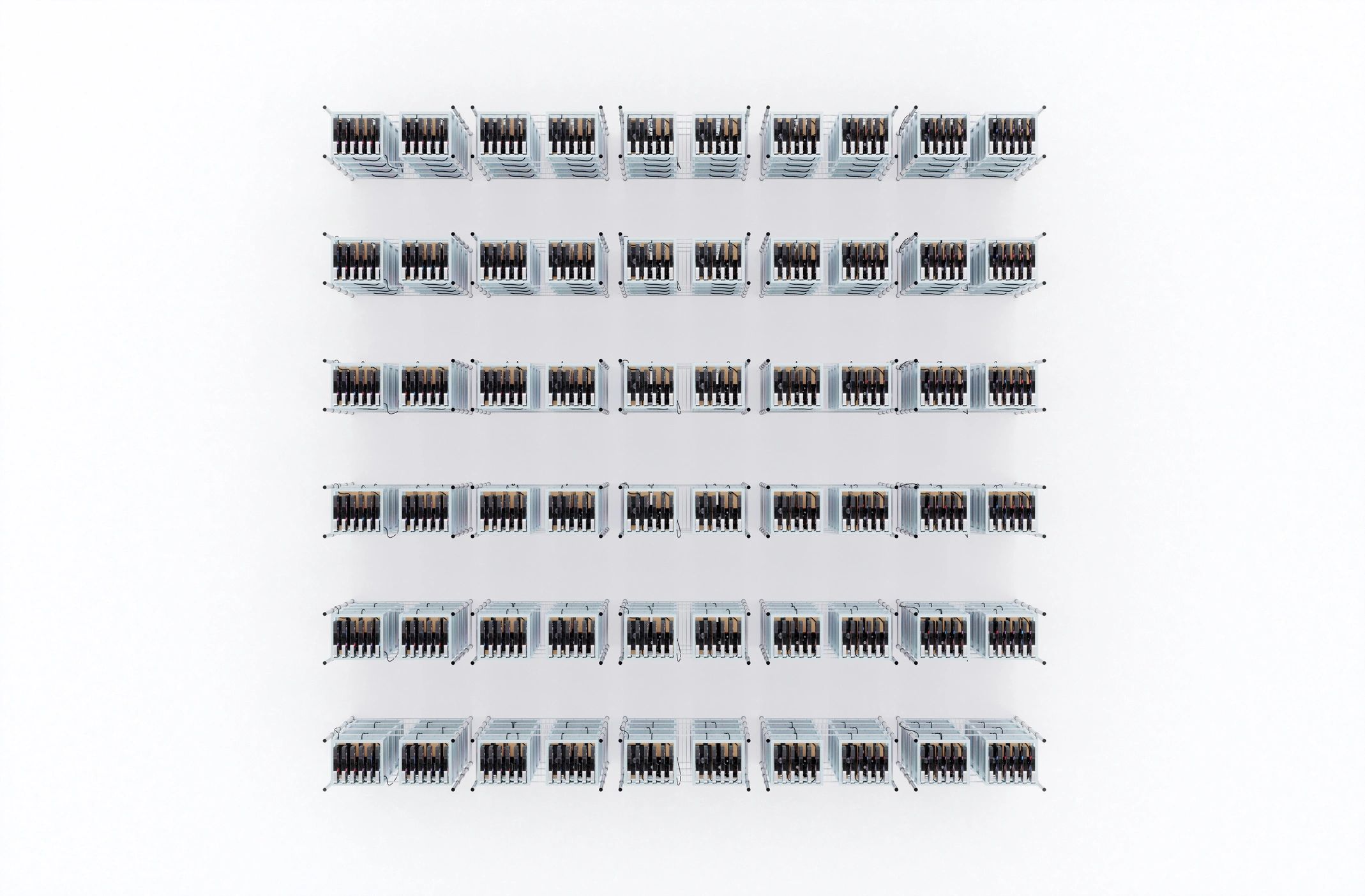 Racks de serveurs et infrastructure réseau en salle technique