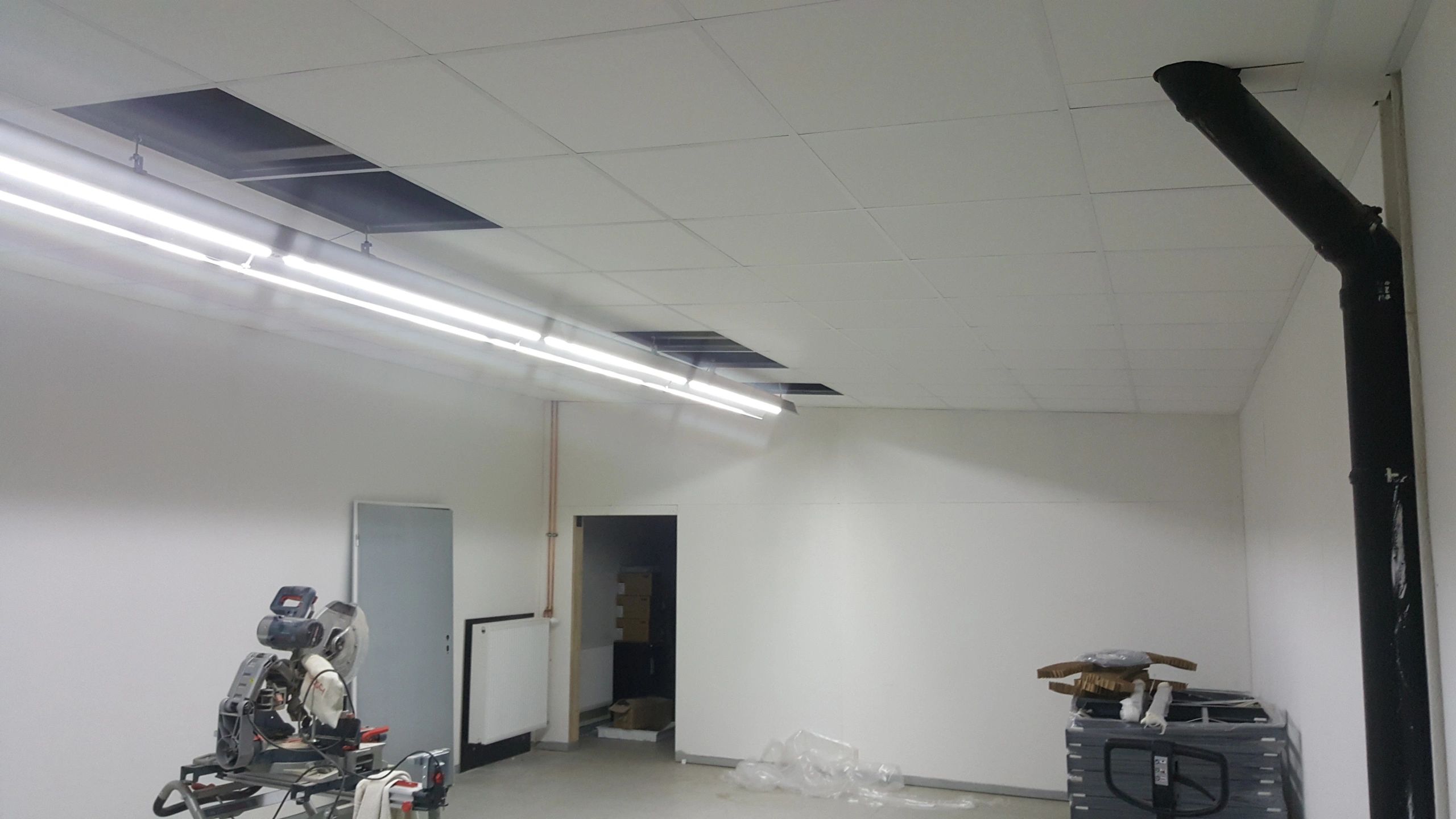 Espace technique en cours d’aménagement
